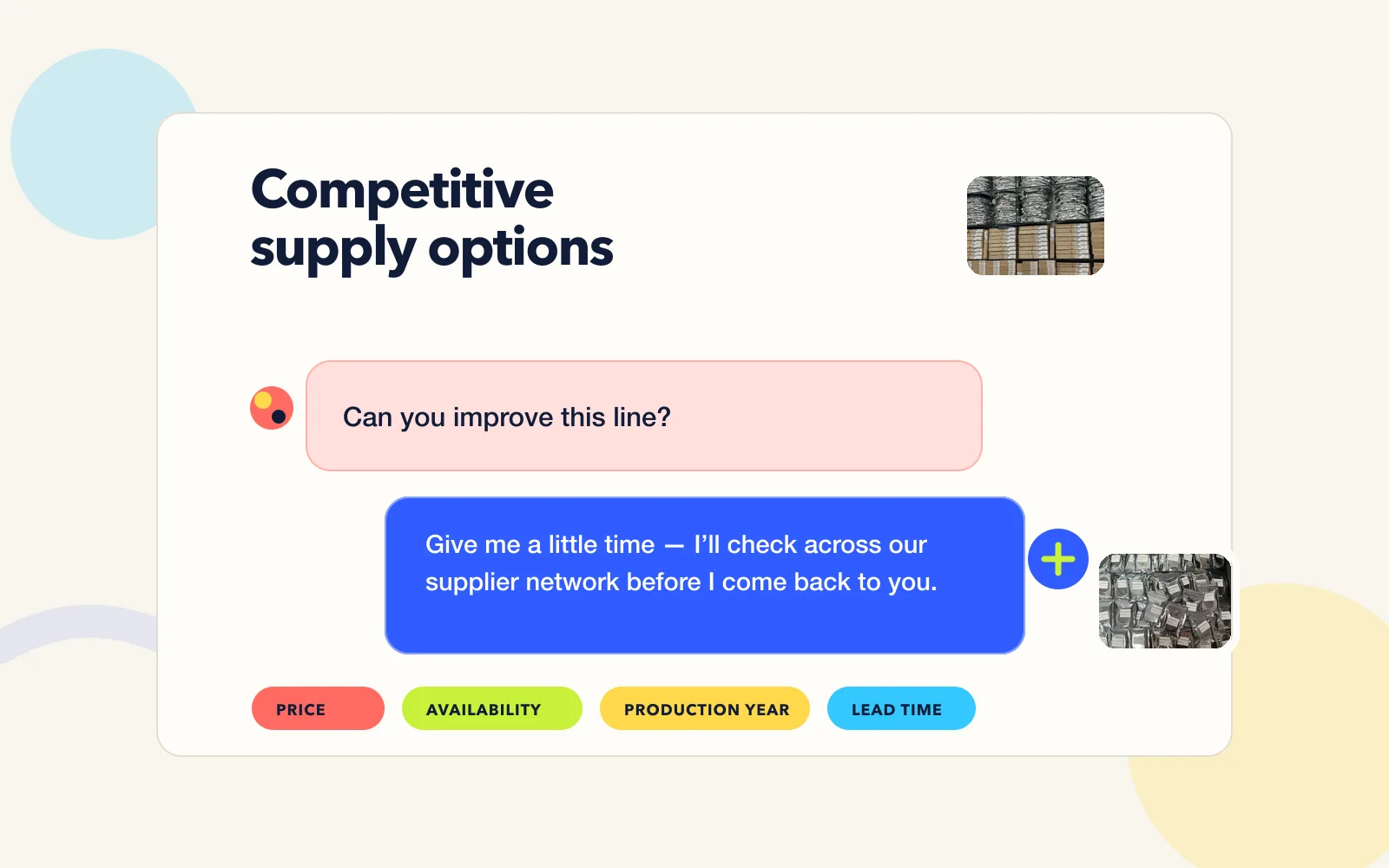 Cosolvic reviewing competitive component sourcing options