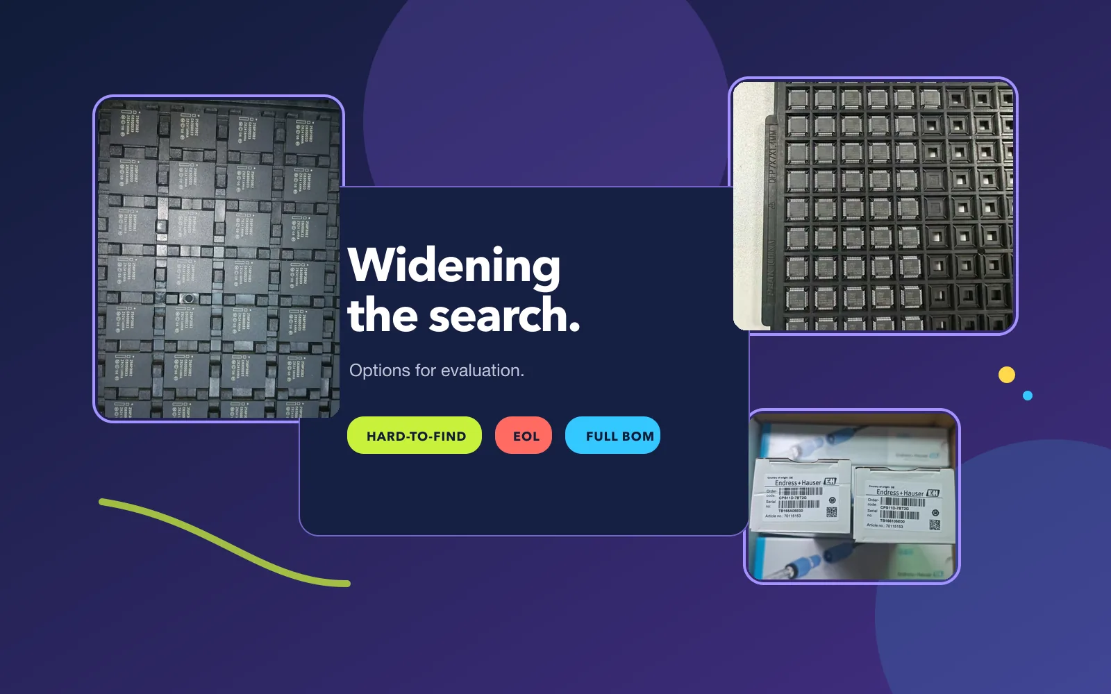 Cosolvic support for hard-to-find, EOL and BOM requirements